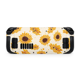 Sunflower Cute Steam Deck skin, Yellow Color Kawaii Steam Deck Decal Full Wrap cover Vinyl 3m Sticker - Tackydesign